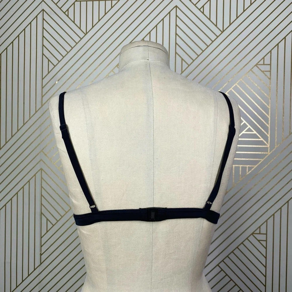 TRIANGL‎ Mesh Bikini Swim Top Black White - Picture 7 of 11